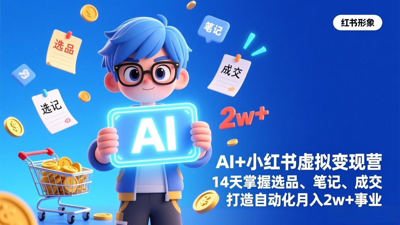 AI+小红书虚拟变现营(完结-冒泡网