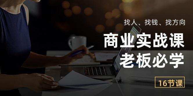 商业实战课【老板必学】：找人、找钱、找方向(16节课-冒泡网