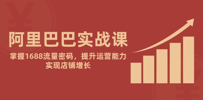 阿里巴巴实战课：掌握1688流量密码，提升运营能力，实现店铺增长-冒泡网