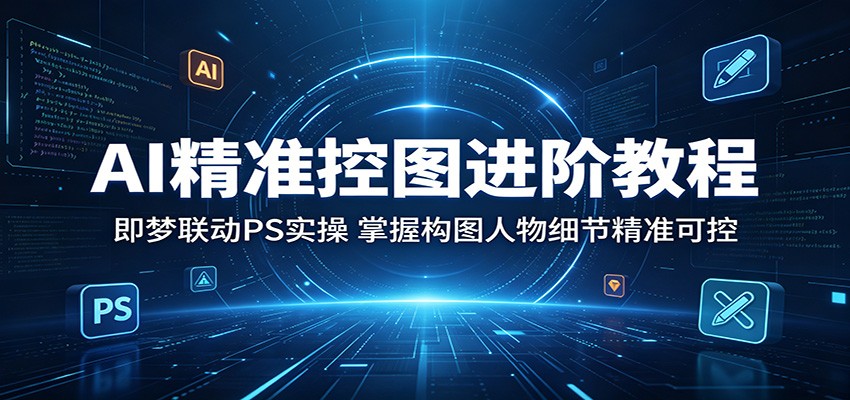 AI精准控图进阶教程:即梦联动PS实操,掌握构图人物细节精准可控-冒泡网