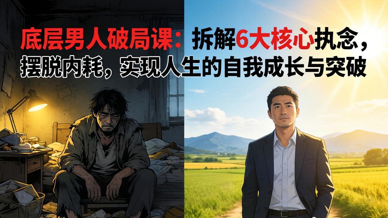 付费文章：底层男人破局课：拆解 6 大核心执念，摆脱内耗，实现人生的自我成长与突破-冒泡网