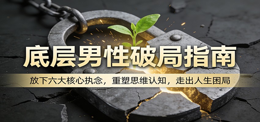 底层男性破局指南:放下六大核心执念,重塑思维认知,走出人生困局-冒泡网
