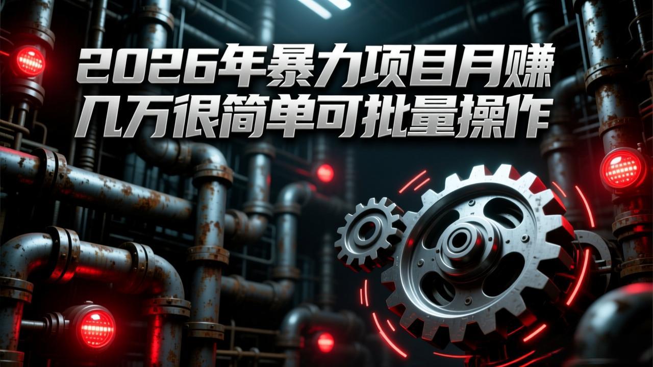 2026年暴力项目月赚几万很简单可批量操作,成本低,利润大-冒泡网